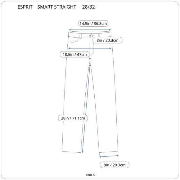 Esprit Smart Straight Jeans Dark‎ Stretch 28 32 Actual 29 X 28 - Picture 3 of 12